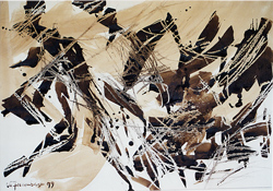 Willi Frommberger - Aquarell mit Bistertinte und Wachs, 2000