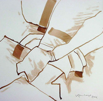 Willi Frommberger - Quadro, verschränkt, 2002